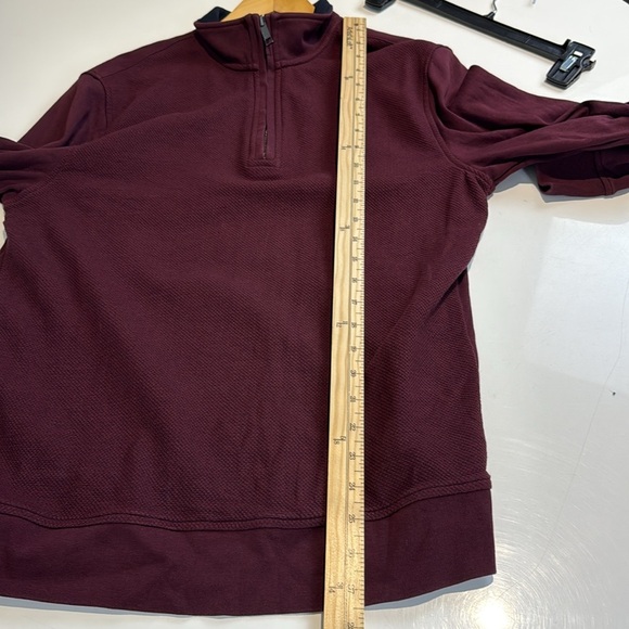 Ted Baker Men's Maroon Zip-Up Sweater Size Medium - Picture 5 of 8